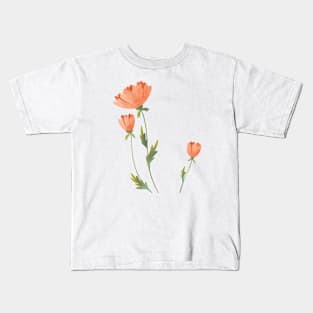 Red flowers Kids T-Shirt